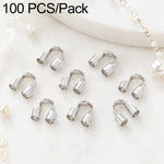 Confezione da 100 pezzi di chiusure a U in rame, chiusure a ferro di cavallo per braccialetti, ideali per la creazione di gioielli fai da te., 4x5mm, 5x6mm