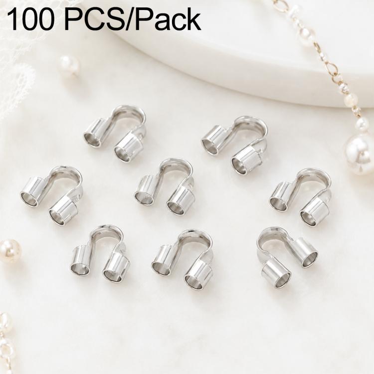 Confezione da 100 pezzi di chiusure a U in rame, chiusure a ferro di cavallo per braccialetti, ideali per la creazione di gioielli fai da te., 4x5mm, 5x6mm
