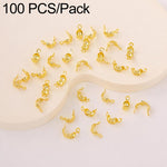 Confezione da 100 pezzi di coprinodi a crimpare a doppio anello in rame, perline, cappucci e nappe per la creazione di gioielli fai da te., Dual-Loop Buckle 3.2mm, Dual-Loop Buckle 3.6mm, Dual-Loop Buckle 4mm