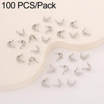 Confezione da 100 pezzi di coprinodi a crimpare a doppio anello in rame, perline, cappucci e nappe per la creazione di gioielli fai da te., Dual-Loop Buckle 3.2mm, Dual-Loop Buckle 3.6mm, Dual-Loop Buckle 4mm