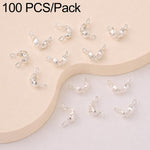 Confezione da 100 pezzi di coprinodi a crimpare a doppio anello in rame, perline, cappucci e nappe per la creazione di gioielli fai da te., Dual-Loop Buckle 3.2mm, Dual-Loop Buckle 3.6mm, Dual-Loop Buckle 4mm