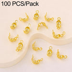 Confezione da 100 pezzi di coprinodi a crimpare a doppio anello in rame, perline, cappucci e nappe per la creazione di gioielli fai da te., Dual-Loop Buckle 3.2mm, Dual-Loop Buckle 3.6mm, Dual-Loop Buckle 4mm
