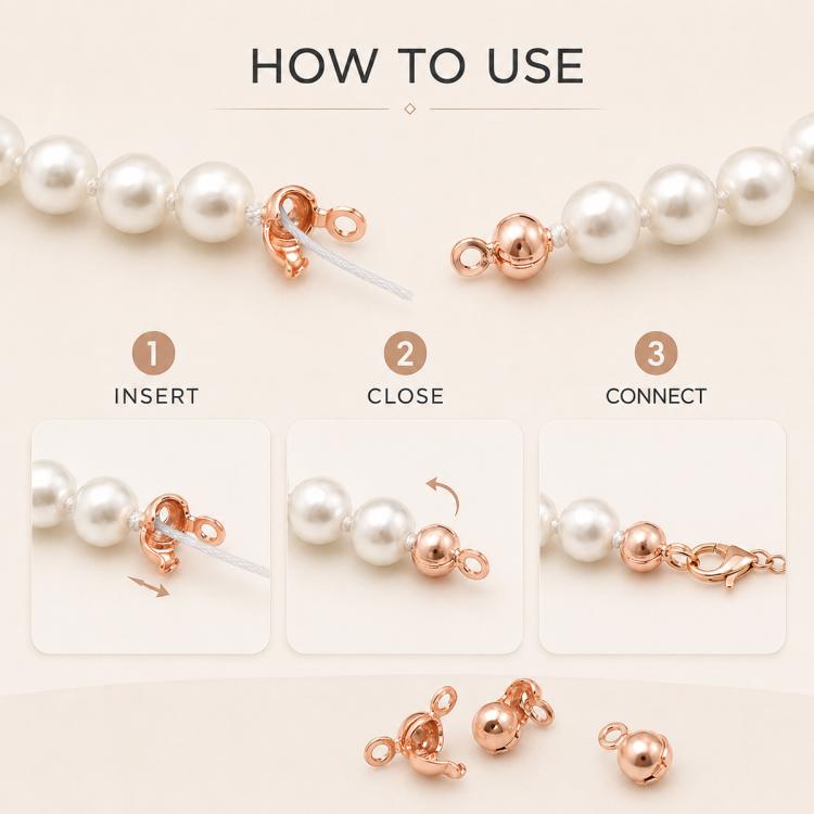 Confezione da 100 pezzi di coprinodi a crimpare a doppio anello in rame, perline, cappucci e nappe per la creazione di gioielli fai da te., Dual-Loop Buckle 3.2mm, Dual-Loop Buckle 3.6mm, Dual-Loop Buckle 4mm