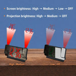 Orologio digitale elettronico multifunzione DS-3822LP con schermo LED a doppia proiezione e specchio.