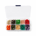 Kit fai da te con bottoni rotondi in resina a quattro fori di colori misti