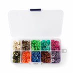 Kit fai da te con bottoni rotondi in resina a quattro fori di colori misti