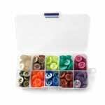 Kit fai da te con bottoni rotondi in resina a quattro fori di colori misti