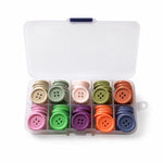 Kit fai da te con bottoni rotondi in resina a quattro fori di colori misti