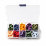 Kit fai da te con bottoni rotondi in resina a quattro fori di colori misti