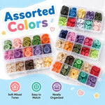 Kit fai da te con bottoni rotondi in resina a quattro fori di colori misti