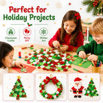 300 g/confezione Bottoni rotondi in resina di dimensioni miste per Natale Kit fai da te per bambini, 600-700 pezzi/confezione