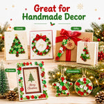 300 g/confezione Bottoni rotondi in resina di dimensioni miste per Natale Kit fai da te per bambini, 600-700 pezzi/confezione