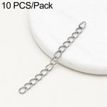 Confezione da 10 pezzi di catenelle di prolunga placcate in oro, resistenti allo scolorimento, per la creazione di collane e bracciali fai da te., 150 Chain 3mm Width 5cm Length, Heart 925 Silver, Rippled Heart, Rippled Plum Blossom, Rippled Leaf      ...