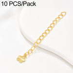 Confezione da 10 pezzi di catenelle di prolunga placcate in oro, resistenti allo scolorimento, per la creazione di collane e bracciali fai da te., 150 Chain 3mm Width 5cm Length, Heart 925 Silver, Rippled Heart, Rippled Plum Blossom, Rippled Leaf      ...