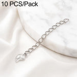 Confezione da 10 pezzi di catenelle di prolunga placcate in oro, resistenti allo scolorimento, per la creazione di collane e bracciali fai da te., 150 Chain 3mm Width 5cm Length, Heart 925 Silver, Rippled Heart, Rippled Plum Blossom, Rippled Leaf      ...