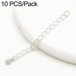Confezione da 10 pezzi di catenelle di prolunga placcate in oro, resistenti allo scolorimento, per la creazione di collane e bracciali fai da te., 150 Chain 3mm Width 5cm Length, Heart 925 Silver, Rippled Heart, Rippled Plum Blossom, Rippled Leaf      ...