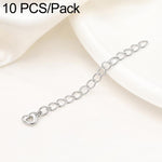 Confezione da 10 pezzi di catenelle di prolunga placcate in oro, resistenti allo scolorimento, per la creazione di collane e bracciali fai da te., 3D Cutout Heart, 3D Five-Pointed Star, 3D Rose, 3D Heart, 145 Chain 2.4mm Width 5cm Length               ...