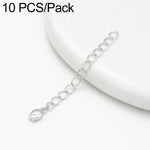 Confezione da 10 pezzi di catenelle di prolunga placcate in oro, resistenti allo scolorimento, per la creazione di collane e bracciali fai da te., 3D Cutout Heart, 3D Five-Pointed Star, 3D Rose, 3D Heart, 145 Chain 2.4mm Width 5cm Length               ...