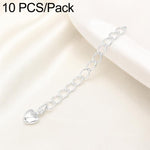 Confezione da 10 pezzi di catenelle di prolunga placcate in oro, resistenti allo scolorimento, per la creazione di collane e bracciali fai da te., 3D Cutout Heart, 3D Five-Pointed Star, 3D Rose, 3D Heart, 145 Chain 2.4mm Width 5cm Length               ...
