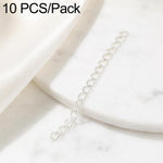 Confezione da 10 pezzi di catenelle di prolunga placcate in oro, resistenti allo scolorimento, per la creazione di collane e bracciali fai da te., 3D Cutout Heart, 3D Five-Pointed Star, 3D Rose, 3D Heart, 145 Chain 2.4mm Width 5cm Length               ...