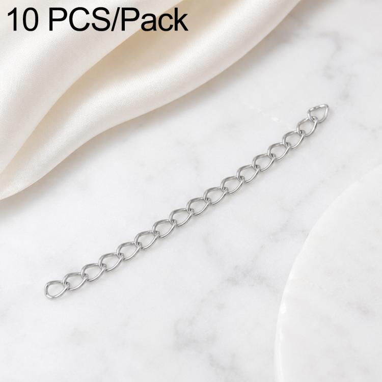 Confezione da 10 pezzi di catenelle di prolunga placcate in oro, resistenti allo scolorimento, per la creazione di collane e bracciali fai da te., 3D Cutout Heart, 3D Five-Pointed Star, 3D Rose, 3D Heart, 145 Chain 2.4mm Width 5cm Length               ...