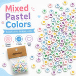 60 pezzi/confezione Bottoni in resina colorati a doppio strato da 12 mm con motivo a fiori di pruno Kit fai da te per bambini