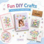 60 pezzi/confezione Bottoni in resina colorati a doppio strato da 12 mm con motivo a fiori di pruno Kit fai da te per bambini