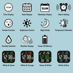 Orologio elettronico digitale multifunzione a LED con display meteo DS-3828L