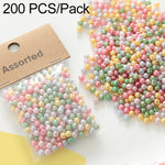 100 pezzi/confezione Perline colorate in plastica ABS per braccialetti fai da te, 6mm + 8mm Colorful, 6mm White, 6mm Colorful, 8mm Colorful
