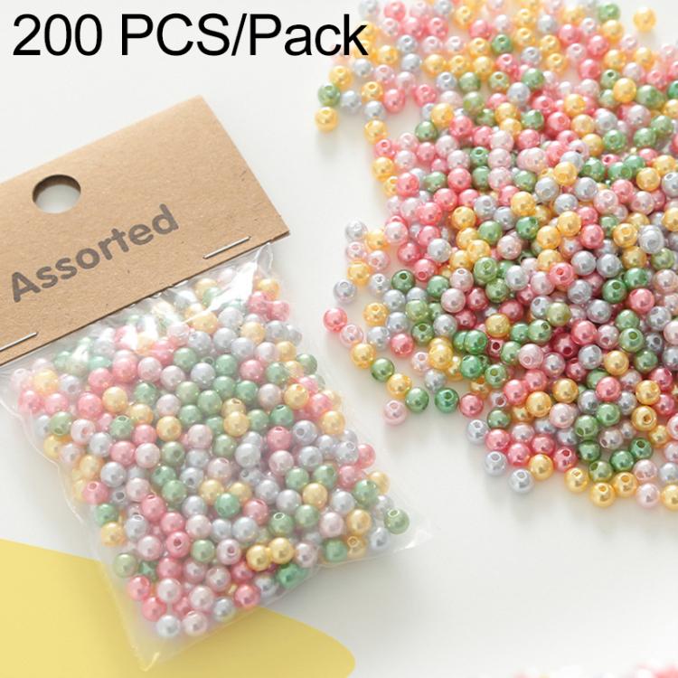 100 pezzi/confezione Perline colorate in plastica ABS per braccialetti fai da te, 6mm + 8mm Colorful, 6mm White, 6mm Colorful, 8mm Colorful
