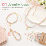 100 pezzi/confezione Perline colorate in plastica ABS per braccialetti fai da te, 6mm + 8mm Colorful, 6mm White, 6mm Colorful, 8mm Colorful