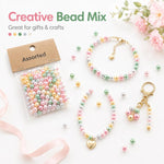 100 pezzi/confezione Perline colorate in plastica ABS per braccialetti fai da te, 6mm + 8mm Colorful, 6mm White, 6mm Colorful, 8mm Colorful