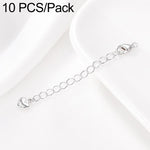 Confezione da 10 pezzi di catenelle di prolunga con moschettone in rame placcato oro per la creazione di collane e bracciali fai da te., 3D Heart, Crooked Heart Clasp S925