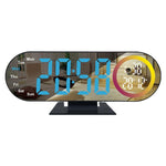 Orologio digitale da tavolo DS-3827LW con display a LED colorato e specchio elettronico.