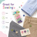 40 pezzi/confezione Bottoni in resina colorati a quattro fori con bordo stretto e largo per cucito fai da te di abbigliamento