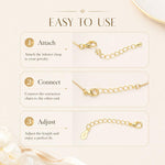 Confezione da 10 pezzi di catenelle di prolunga con moschettone in rame placcato oro per la creazione di collane e bracciali fai da te., 3D Rose Flower, 3D Round Head Water Drop, 3D Five-Pointed Star, Rippled Heart, Rippled Plum Blossom, Rippled Leaf  ...