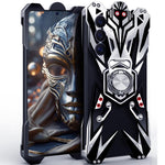 Custodia per telefono cava in lega di alluminio con design Mecha e supporto girevole., For Galaxy S26+ 5G, For Galaxy S26 Ultra 5G, For Galaxy S26 5G, For Galaxy S25 FE 5G, For Galaxy S25 Edge 5G, For Galaxy S25 5G, For Galaxy S25+ 5G                  ...