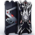 Custodia per telefono cava in lega di alluminio con design Mecha e supporto girevole., For Galaxy S26+ 5G, For Galaxy S26 Ultra 5G, For Galaxy S26 5G, For Galaxy S25 FE 5G, For Galaxy S25 Edge 5G, For Galaxy S25 5G, For Galaxy S25+ 5G                  ...