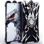 Custodia per telefono cava in lega di alluminio con design Mecha e supporto girevole., For Galaxy S26+ 5G, For Galaxy S26 Ultra 5G, For Galaxy S26 5G, For Galaxy S25 FE 5G, For Galaxy S25 Edge 5G, For Galaxy S25 5G, For Galaxy S25+ 5G                  ...