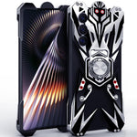 Custodia per telefono cava in lega di alluminio con design Mecha e supporto girevole., For Galaxy S26+ 5G, For Galaxy S26 Ultra 5G, For Galaxy S26 5G, For Galaxy S25 FE 5G, For Galaxy S25 Edge 5G, For Galaxy S25 5G, For Galaxy S25+ 5G                  ...
