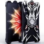Custodia per telefono cava in lega di alluminio con design Mecha e supporto girevole., For Galaxy S26+ 5G, For Galaxy S26 Ultra 5G, For Galaxy S26 5G, For Galaxy S25 FE 5G, For Galaxy S25 Edge 5G, For Galaxy S25 5G, For Galaxy S25+ 5G                  ...