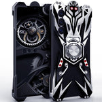 Custodia per telefono cava in lega di alluminio con design Mecha e supporto girevole., For Galaxy S26+ 5G, For Galaxy S26 Ultra 5G, For Galaxy S26 5G, For Galaxy S25 FE 5G, For Galaxy S25 Edge 5G, For Galaxy S25 5G, For Galaxy S25+ 5G                  ...