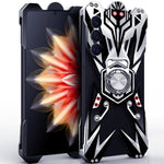 Custodia per telefono cava in lega di alluminio con design Mecha e supporto girevole., For Galaxy S26+ 5G, For Galaxy S26 Ultra 5G, For Galaxy S26 5G, For Galaxy S25 FE 5G, For Galaxy S25 Edge 5G, For Galaxy S25 5G, For Galaxy S25+ 5G                  ...