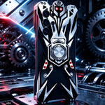 Custodia per telefono cava in lega di alluminio con design Mecha e supporto girevole., For Galaxy S26+ 5G, For Galaxy S26 Ultra 5G, For Galaxy S26 5G, For Galaxy S25 FE 5G, For Galaxy S25 Edge 5G, For Galaxy S25 5G, For Galaxy S25+ 5G                  ...