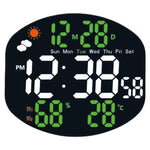 DS-3816L Orologio elettronico digitale multifunzione a LED con ampio schermo, visualizzazione meteo e telecomando
