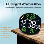 DS-3816L Orologio elettronico digitale multifunzione a LED con ampio schermo, visualizzazione meteo e telecomando