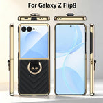 Custodia per telefono in pelle con anello in metallo serie Dream di VIETAO, For Galaxy Z Flip8 5G