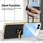 Custodia per telefono in pelle con anello in metallo serie Dream di VIETAO, For Galaxy Z Flip8 5G