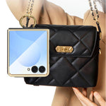 Custodia per telefono in pelle con anello in metallo serie Dream di VIETAO, For Galaxy Z Flip8 5G