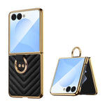 Custodia per telefono in pelle con anello in metallo serie Dream di VIETAO, For Galaxy Z Flip8 5G
